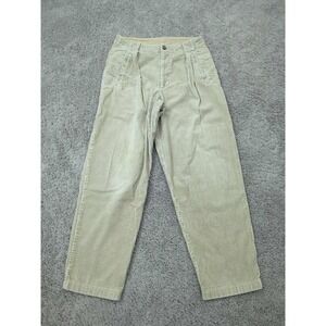 Vintage GAP Pants Womens 32 Beige Corduroy Straight‎ Leg 90s Made in Portugal